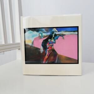 Vintage Veloy Vigil Horse Painting Art Ceramic Tile, Hanging Décor, Made in USA